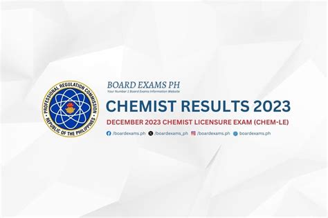 chemist licensure exam 2023|FULL RESULTS: December 2023 Chemist board exam list of passers, to.